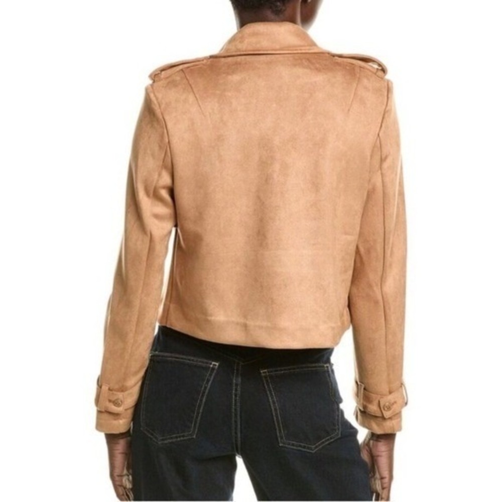 Nanette Nanette Lepore Women's L Jacket Caramel Faux Suede Cropped NJ4F114N6 - Picture 2 of 10